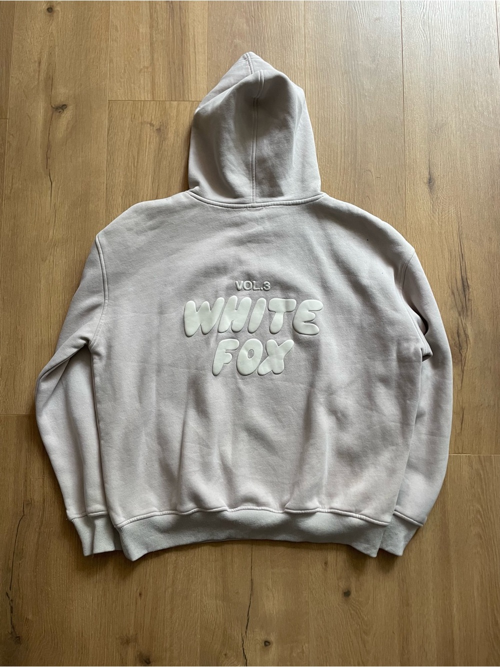 White Fox Vol.3 Logo Hoodie Cream Off white Size Medium large